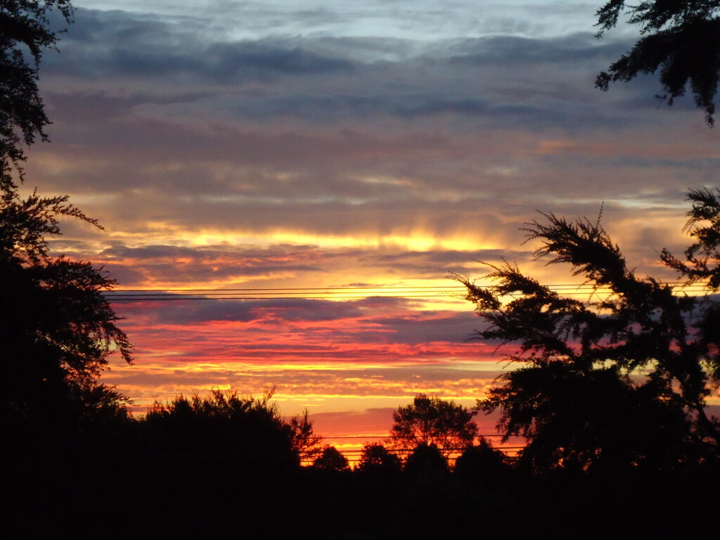 Sunset over Te Aroha as an accompaniment to my poem Desert Song.