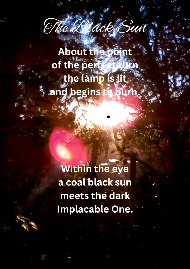 An excerpt from the featured poem The Black Sun.
