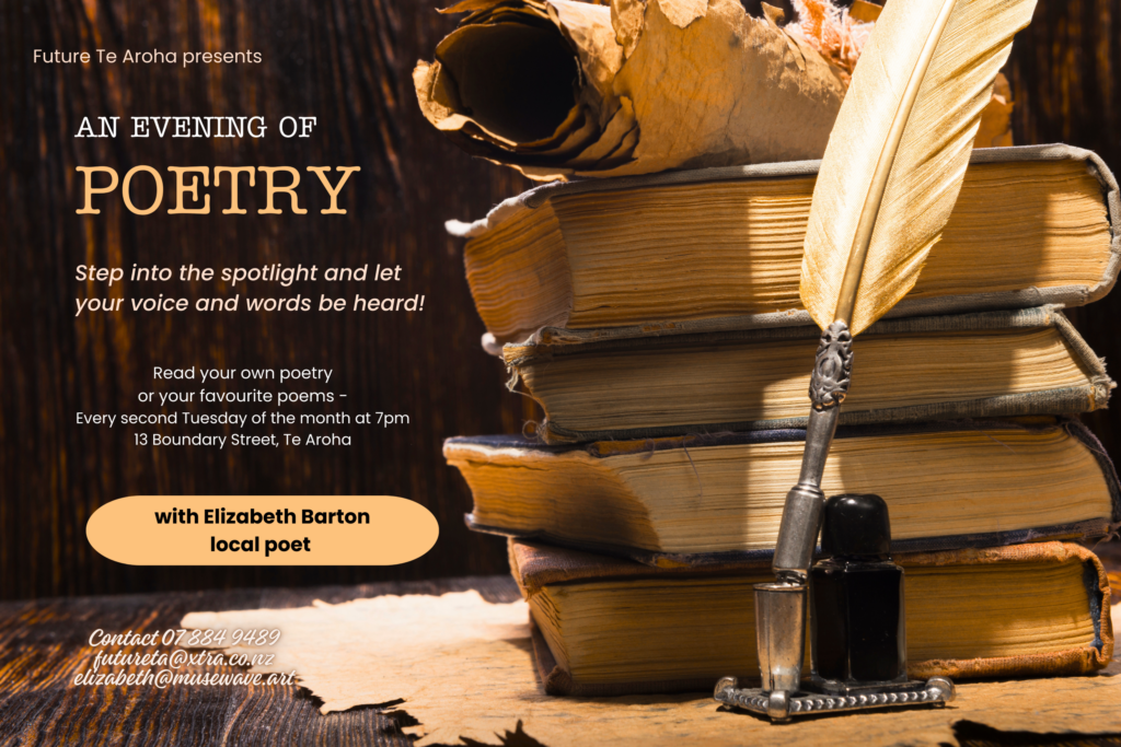 An Evening of Poetry at Future Te Aroha Banner